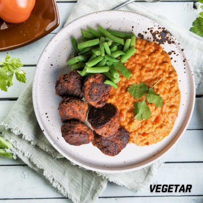 Seitan Boller med Curry Linsegryte - ONE SIZE